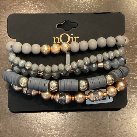 #0121 NWT NOIR BEADED BRACELET SET - Picture 1 of 1